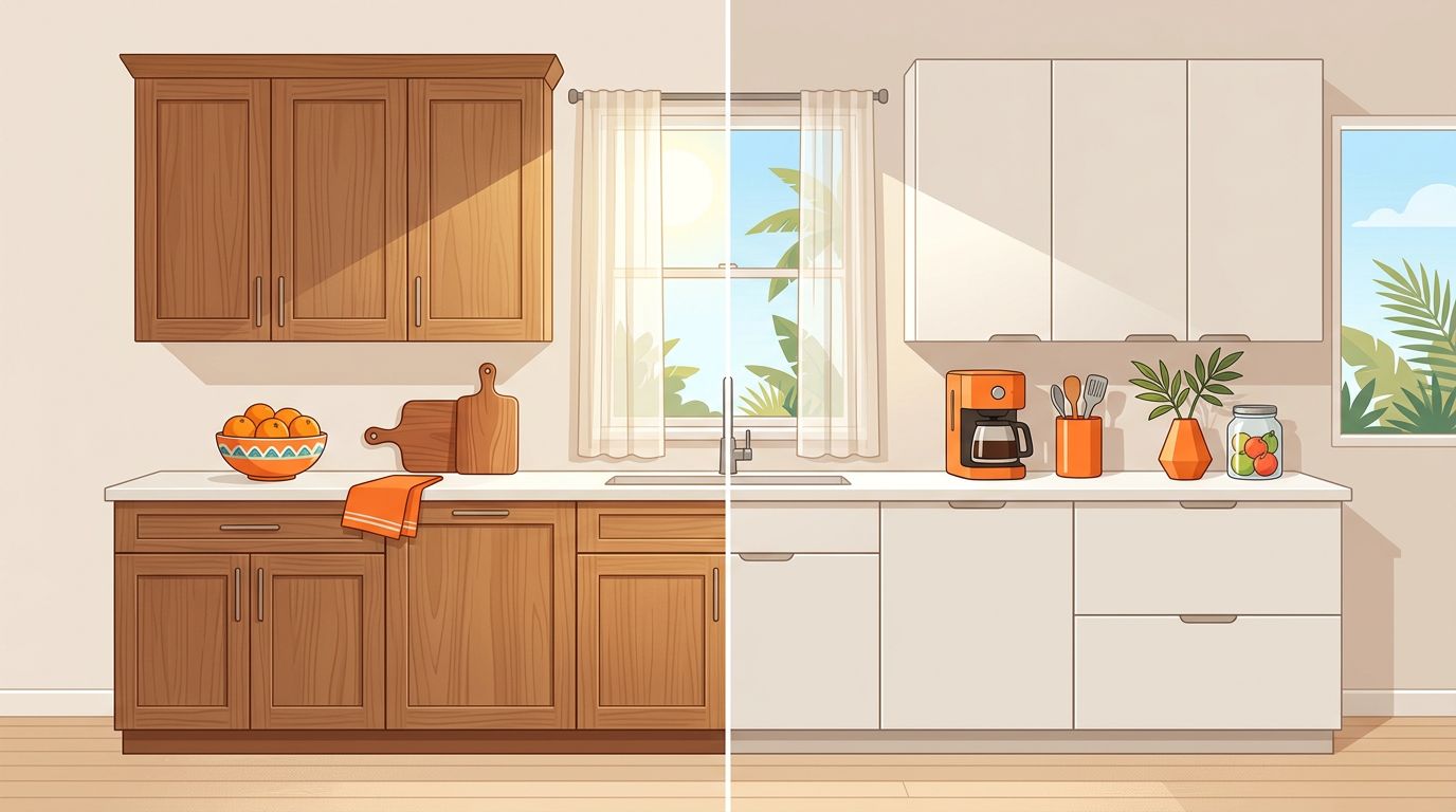 Shaker And Slab Kitchen Cabinetry Shaker vs Slab Cabinets for Florida Kitchens